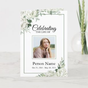 Plantilla del programa de funerales florales de ro