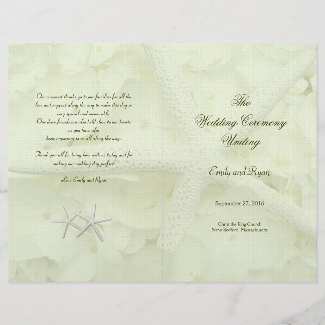 Plantilla del Programa de la Estrella de Mar Plega (Anverso)