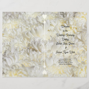 Plantilla del programa de matrimonio plegado de fl