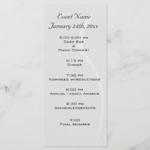 Plantilla del programa del acontecimiento -