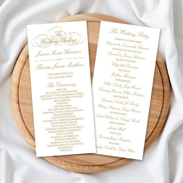 Plantilla del programa Elegante de Bodas Blancas y (Subido por el creador)