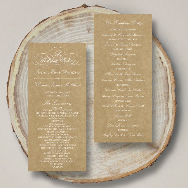 Plantilla del programa elegante de casamiento en K (Subido por el creador)