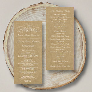 Plantilla del programa elegante de casamiento en K