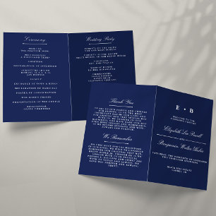 Plantilla del programa Elegante de la Marina Azul 