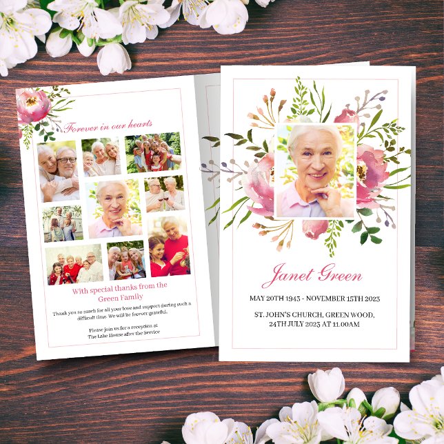 Plantilla del programa Funeral de Burst Floral (Subido por el creador)