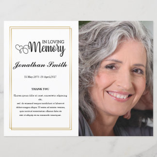 Plantilla del programa Funeral Leaf