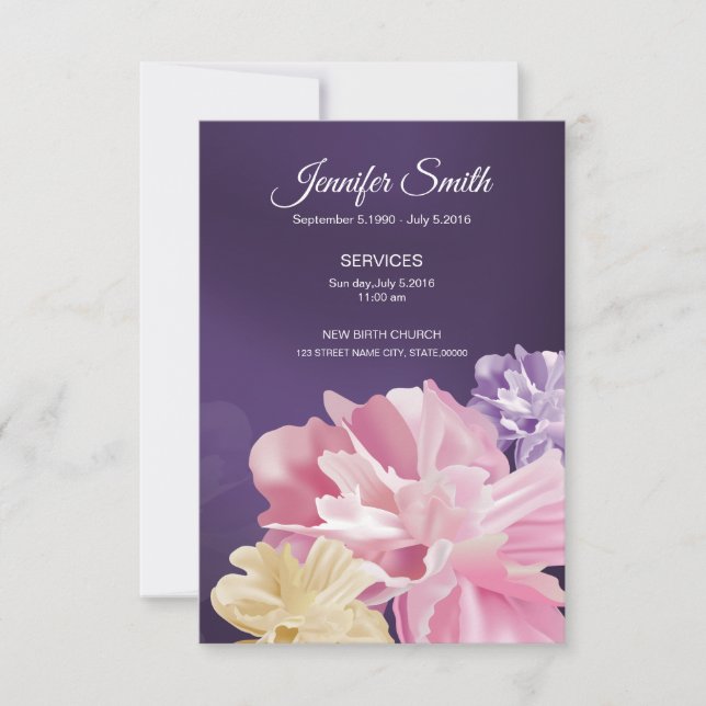 Plantilla del programa funerario (Anverso)