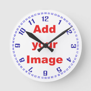 Plantilla del reloj - los números y los segundos