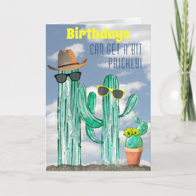 Plantilla divertida de cactus al agua del suroeste (Anverso)