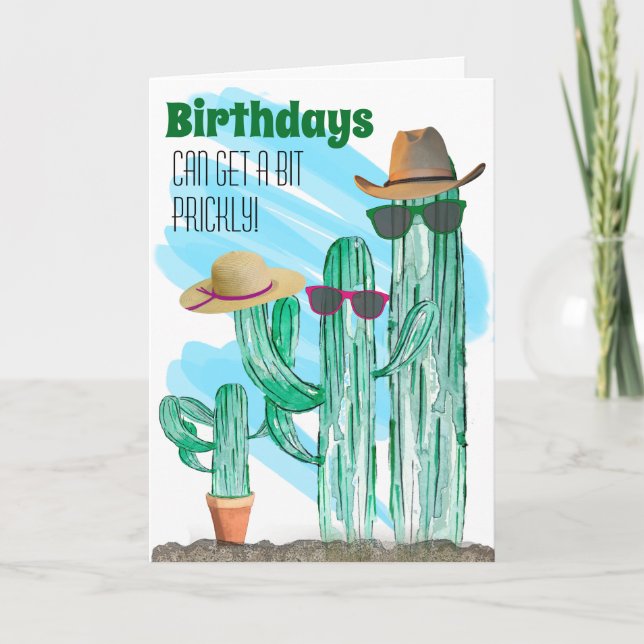 Plantilla divertida de cactus al agua del suroeste (Anverso)