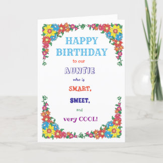 Plantilla divertida para el cumpleaños de la tía