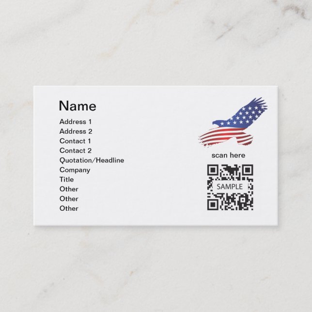 Plantilla Eagle de la tarjeta de visita (Anverso)