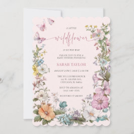 Plantilla Editable de Baby Shower de Flores Silves