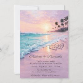 Plantilla Editable de Boda en la Playa