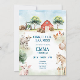 Plantilla editable de cumpleaños de granja - Anima