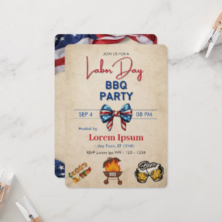 Plantilla editable de Invitación a barbacoa por el