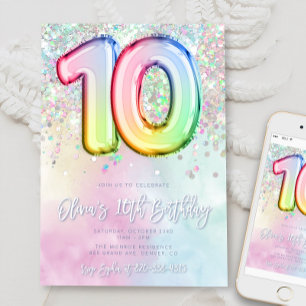 Plantilla editable de invitaciones para cumpleaños