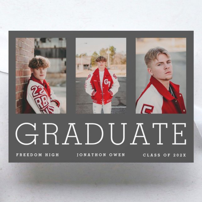 Plantilla editable de tres graduados de secundaria (Subido por el creador)