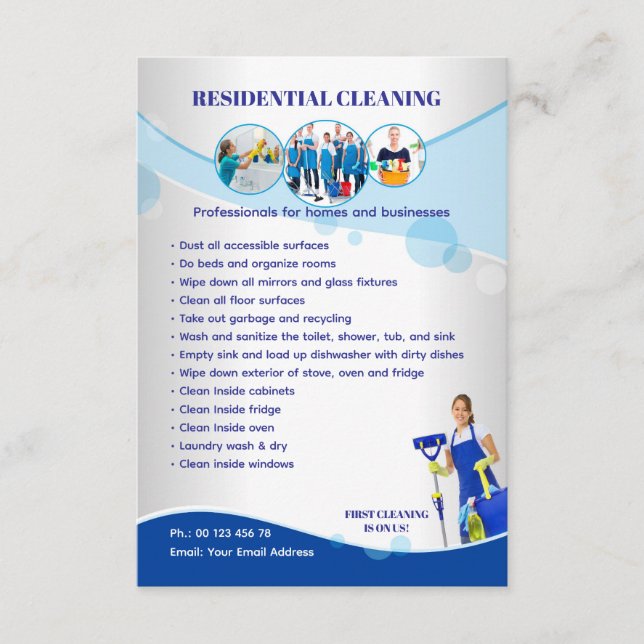 Plantilla editable profesional limpia (Anverso)