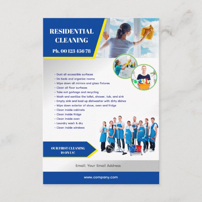 Plantilla editable profesional limpia (Anverso)