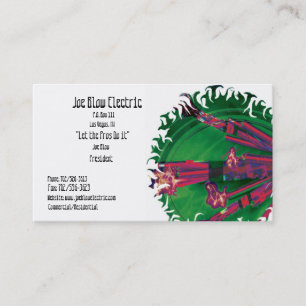 Plantilla eléctrica de la tarjeta de visita
