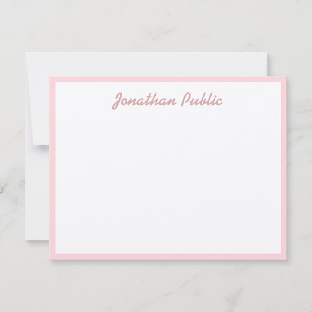 Plantilla elegante de guiones de mano Papel Real K (Anverso)
