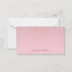 Plantilla elegante manuscrita con brillo en rosa o