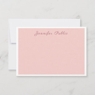 Plantilla elegante rosa Rubor de caligrafía modern