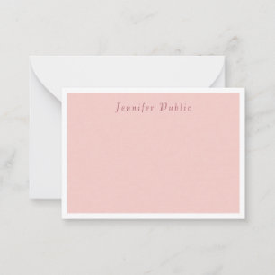 Plantilla elegante rosa Rubor de escritura a mano 