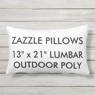 Plantilla en blanco de almohada lumbar exterior de