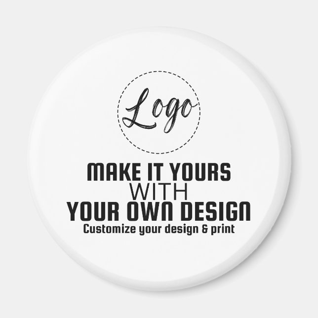 Plantilla en blanco de imán circular personalizada (Frente)