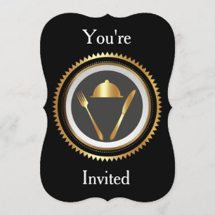 Plantilla en blanco de invitación a cenar