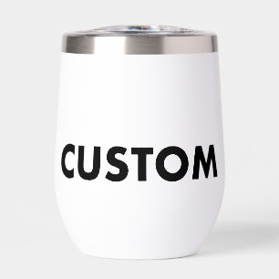 Plantilla en blanco de vaso térmico para vino pers