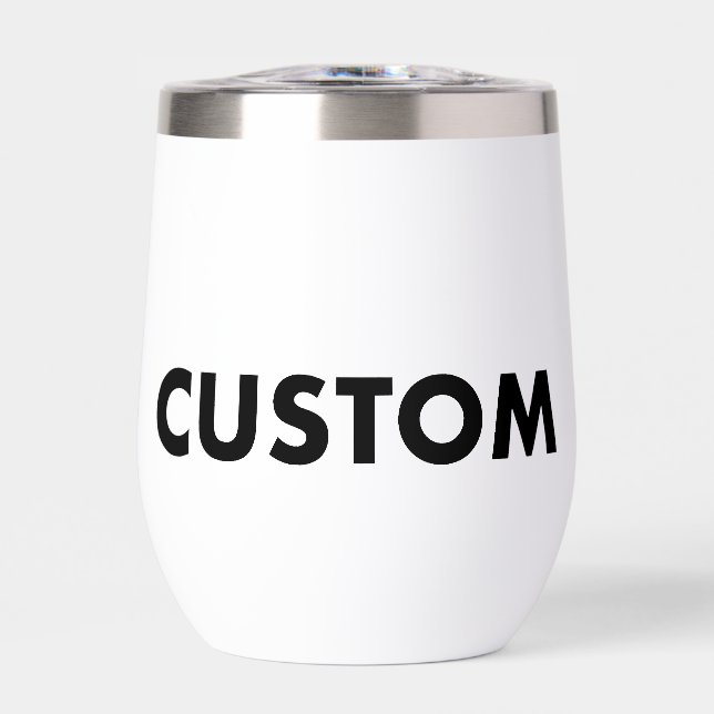 Plantilla en blanco de vaso térmico para vino pers (Frente)