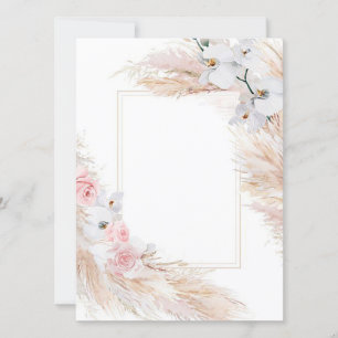 Plantilla en blanco Invitación floral/Guardar la f