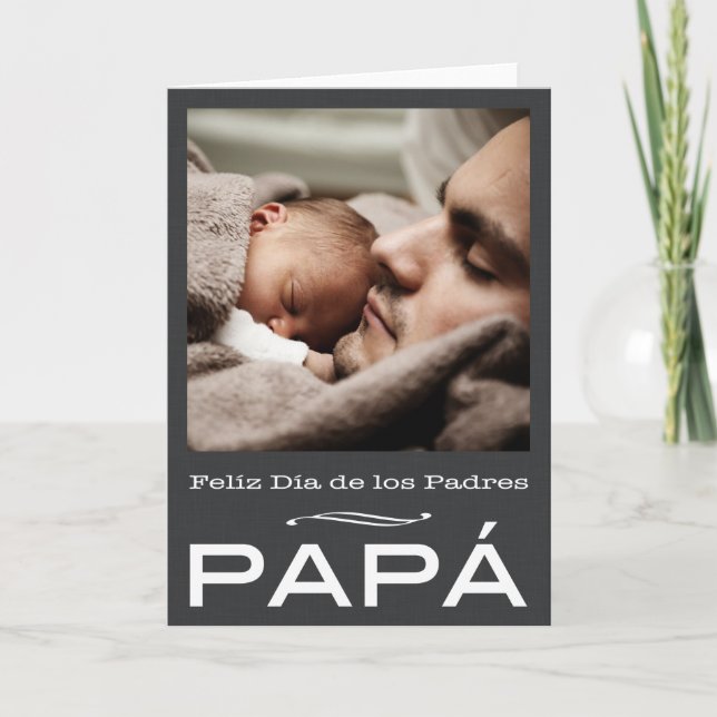 Plantilla española de la tarjeta del día de padre (Anverso)