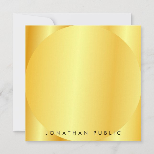 Plantilla Faux Gold Metallic Look Personalizado (Anverso)
