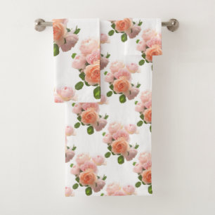 Plantilla floral moderna de rosas rojas rosadas de