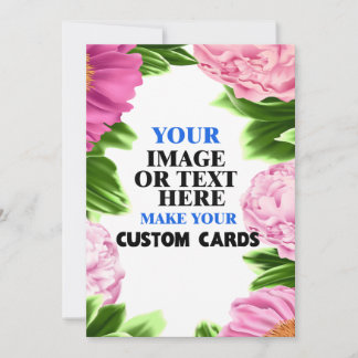 Plantilla floral verde rosa Cree su propio 