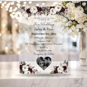 Plantilla fotográfica Boda translúcido botánico