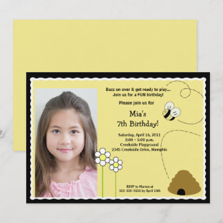 Plantilla fotográfica de invitación de cumpleaños