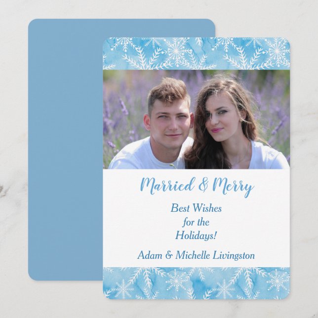 Plantilla fotográfica de Navidades de copo de niev (Anverso / Reverso)