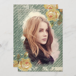 Plantilla fotográfica Rosa de época elegante fiest