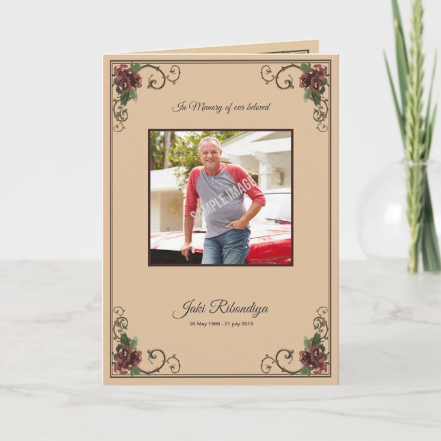 Plantilla fúnebre conmemorativa del programa (Anverso)