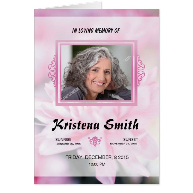 Plantilla fúnebre conmemorativa del programa (Frente)