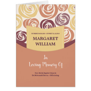 Plantilla fúnebre imprimible del programa