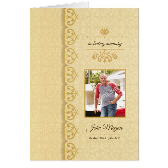 Plantilla fúnebre imprimible del programa (Frente)