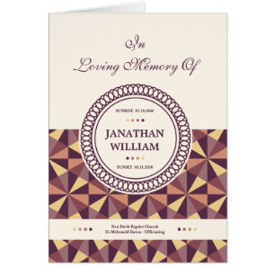 Plantilla fúnebre imprimible del programa