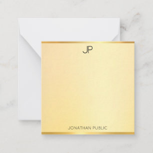 Plantilla Gold Look Monograma Moderno Simple Elega