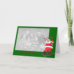 Plantilla Golfing de la tarjeta de Navidad de